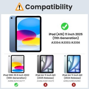 MoKo Custodia per iPad (A16) 11a Generazione 2025, iPad 10a Generazione Custodia 2022 Cover Protettiva in TPU Trasparente Morbido Antiurto e Leggero con Posteriore Trasparente,