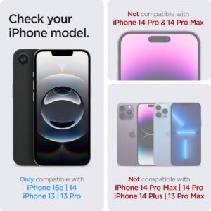 Spigen Glas.tR EZ Fit Vetro Temperato compatibile con iPhone 16e, iPhone 14, iPhone 13, iPhone 13 Pro, 2 Pezzi, Cristallino, Durezza 9H Pellicola prottetiva