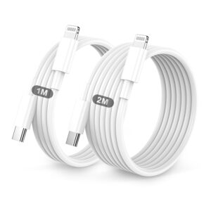 Cavo For IPhone USB C Lightning,Cavo Di Ricarica Rapida,2 Pezzi 1m+2m Cavetto USB C Lightning For IPhone 14/Pro/Max/13/13Pro/Max/12/Pro/Max/Mini/11/Pro/Max/Se/Xs Max/Xs/Xr/X/8/Plus/7/Plus/6/Plus/Ipad