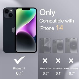 JETech Cover Silicone per iPhone 14 6,1 Pollici, Protettiva per Tutto il Corpo Morbida al Tatto, Custodia Antiurto con Fodera in Microfibra (Nero)