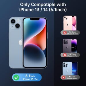 Opkiegrn Cover Compatibile con iPhone 13 e iPhone 14, TPU in Silicone Trasparente Ultra Sottile Case Antiurto HD protezione chiara Custodia per iPhone 13/14