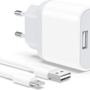 Caricatore for iPhone, Caricabatterie con 2M Cavo per iPhone 8 7 6 6S X XS 11 12 13 14 Pro Max Plus, Pad, 2-Pack Carica Batteria 2.1A 5V USB Presa Spina Alimentatore Charger Caricabatteria Nisiyama