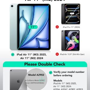 ESR 2 Pezzi Pellicola Protettiva per iPad Air 11″ M3/M2 (7°/6° Gen, 2025/2024), Vetro Temperato 9H con Telaio di Allineamento, Antigraffio, Senza Bolle, Chiarezza HD, Compatibile con Apple Pencil