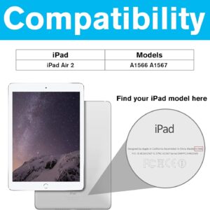 ProCase Custodia per iPad Air 2, Ultra Sottile e Leggero Custodia Supporto con Retro Semi-Trasparente Copertura Intelligente per iPad Air 2 (A1566 A1567) –Blu Marino