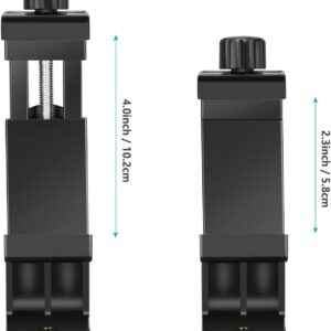 Neewer Supporto per Smartphone Staffa Orizzontale Verticale Adattatore con Filettatura 1/4″, Clip per Cellulare Compatibile con iPhone 15 14 13 Pro Plus Max Mini Galaxy S20+/S20, Huawei P40 Pro, ecc.
