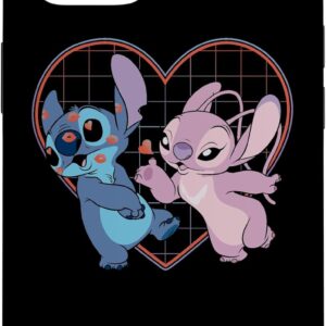 Disney Lilo e Stitch Angelo Cuore Baci Custodia per iPhone 14