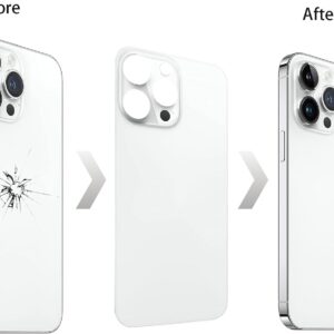 Space Black 14 Pro – Cover posteriore in vetro per iPhone 14 Pro da 6,1 pollici, con strumento di riparazione, ampia apertura, copertura posteriore in vetro per tutti i fornitori con kit di strumenti