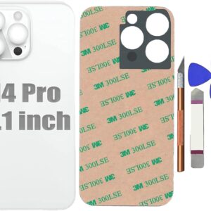 Space Black 14 Pro – Cover posteriore in vetro per iPhone 14 Pro da 6,1 pollici, con strumento di riparazione, ampia apertura, copertura posteriore in vetro per tutti i fornitori con kit di strumenti