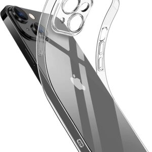 Captor Cover Trasparente per Apple iPhone 14 6.1 Pollici, Custodia TPU in Silicone Flessibile Morbida e Sottile, Alta Qualità con Bordo Rialzato per Schermo e Protezione Fotocamera