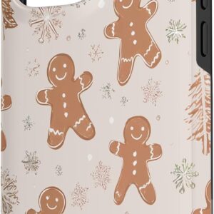 Motivo natalizio con omino di pan di zenzero rosa Custodia per iPhone 14 Pro Max