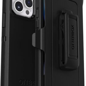 OtterBox Cover per iPhone 14 Pro Max Defender, resistente a shock e cadute, cover ultra robusta, testata 4x vs norme MIL-STD 810G, Nero, Senza Retail Package