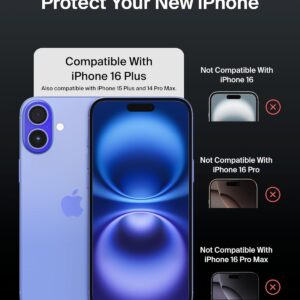 Belkin ScreenForce UltraGlass 2 Pellicola Vetro per iPhone 16 Plus, antigraffio, durezza di 9H, include un supporto di allineamento, pellicola protettiva per iPhone 16 Plus, iPhone 15 Plus, 14 Pro Max