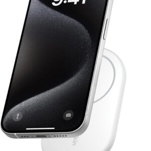 Belkin BoostCharge Caricabatteria wireless magnetico e pieghevole Qi2 da 15 W, caricatore rapido portatile compatibile con MagSafe e StandBy, per dispositivi Qi2, iPhone 16, 15, 14 13 e 12, bianco