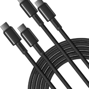 Baseus Cavo da USB C a USB C, 100W [2m + 2m] cavo di ricarica rapida di tipo C per iPhone 16, 15, 14, 13 12 Pro, Galaxy S25, S24, S23, Ultra, MacBook, iPad Pro