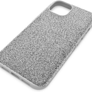 Swarovski High Custodia per Smartphone, con Superficie Ricoperta di CristalliSwarovski , Compatibile con iPhone 14, Tonalità Argento