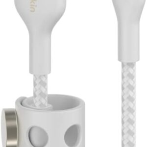 Belkin BoostCharge Pro Flex Cavo intrecciato da USB Type A a Lightning (1 m), cavo di ricarica certificato MFi, per iPhone 14/14 Plus, 13, 12, Pro, Max, mini, SE, iPad e altri – Bianco