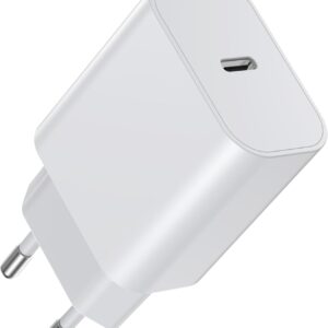 BHHB 20W Caricatore USB C, Blocco di Alimentatore Spina Sviluppato per A-pple, Presa USB C compatibile con i-Phone 17/16/15/14/13 Plus Pro Max Mini, Air-Pods i-Pad, Samsung Galaxy S25/24/23(1 Pezzi)