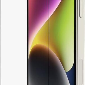 Belkin UltraGlass Proteggi schermo per iPhone 14, 13, 13 Pro, antimicrobico, applicazione facile senza bolle con supporto di allineamento incluso, collaudato per resistere a una durezza di 9H