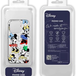 ERT GROUP custodia per cellulare per Iphone 14 PRO MAX originale e con licenza ufficiale Disney, modello Minnie 076 adattato in modo ottimale alla forma dello smartphone, parzialmente trasparente
