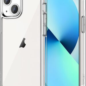 JETech Cover per iPhone 13 6,1 Pollici, Anti Ingiallimento Custodia con Assorbimento degli Urti e Anti-Graffio (Trasparente)