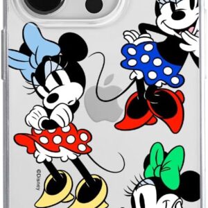 ERT GROUP custodia per cellulare per Iphone 14 PRO MAX originale e con licenza ufficiale Disney, modello Minnie 076 adattato in modo ottimale alla forma dello smartphone, parzialmente trasparente