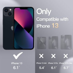 JETech Cover in Silicone per iPhone 13 6,1 Pollici, Custodia Protettiva per Tutto il Corpo Morbida al Tatto, Copertura Antiurto con Fodera in Microfibra (Nero)