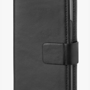 SBS custodia a libro book per iPhone 13, in vera pelle, funzione stand, chiusura magnetica, nero