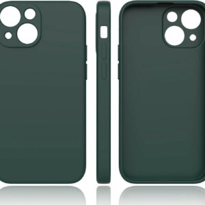 Mixroom – Cover Custodia Case per iPhone 14 Protezione Copre Fotocamera in Silicone TPU Opaco con Bordi Piatti Colore Verde Foglia