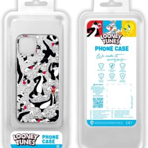 Ert Group custodia per cellulare per Apple Iphone 14 originale e con licenza ufficiale Looney Tunes, modello Sylwester 006 adattato alla forma dello smartphone, con effetto glitter overflow