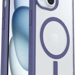 OtterBox Cover per iPhone 16e/15/14/13 React Series MagSafe, resistente a shock e cadute fino, cover ultrasottile, testata a norme MIL-STD 810G, Trasparente/Viola