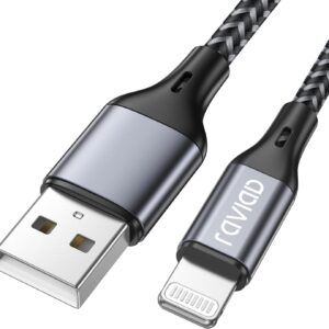 RAVIAD Cavo iPhone, [Certificato MFi] 1.2M Caricabatterie iPhone Carica Rapida Nylon Cavo Lightning per Phone 14/13/12/11/Pro/Pro Max/X/XS/XS Max/XR/8/8 Plus/7/7 Plus/6s/6s Plus/6/6 Plus/5/5c