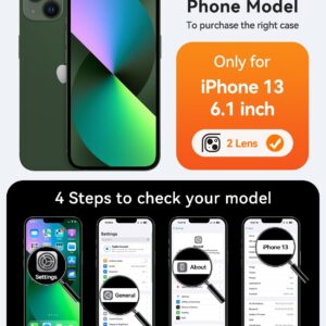 CANSHN Cover Magnetica per iPhone 13(6,1 Pollici), Compatibile con MagSafe, [Protezione Completa Della Fotocamera], Custodia Traslucida Opaca Protettiva Sottile Antiurto,Nero
