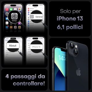 TOCOL Cover Magnetica per iPhone 13 6,1 Pollic, Compatibile con MagSafe, Protezione Fotocamera Integrata, Custodia Antiurto Traslucida Opaca, Nero