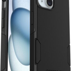 OtterBox Cover per iPhone 16e, 15, 14, 13 Commuter, resistente a shock e cadute, testata 3x vs le norme anti caduta MIL-STD 810G, Nero, Senza Retail Package