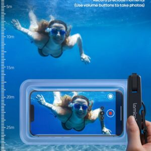 Lamicall Custodia Impermeabile Smartphone – [2 Pezzi] IPX8 Custodia Subacquea Smartphone, Cordino Staccabile e Regolabile, Borsa Impermeabile per iPhone 17 16 15 14 13 12, Samsung, Huawei, fino a 7”