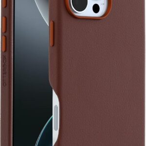 OtterBox Symmetry Series Cactus Leather MagSafe Custodia per iPhone 16 Pro Max, custodia protettiva sottile antiurto, a prova di caduta, testata 3x vs norme MIL-STD 810G, Marrone