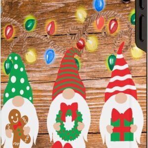Custodia per iPhone 14 Plus Christmas Gnomes – Custodia per telefono con luci natalizie rustiche