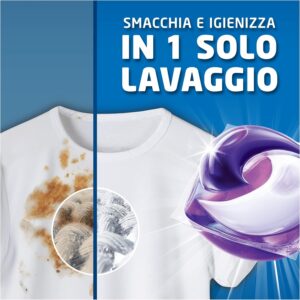 Dash Pods Detersivo In Capsule, 132 Lavaggi (3×44), Lavanda, Rimuove Le Macchie, Igienizza, Dona Freschezza, Brillantezza Per I Capi