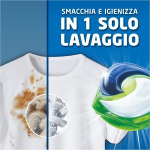 Dash Pods Detersivo Lavatrice In Capsule, 132 Lavaggi (3×44), Classico, Rimuove Le Macchie, Igienizza, Brillantezza Per I Capi