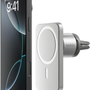 Belkin PRO Supporto da auto per bocchette dell’aria con MagSafe per modelli di iPhone 13 (Mantiene tutti i modelli di iPhone 13 agganciati magneticamente durante la guida)