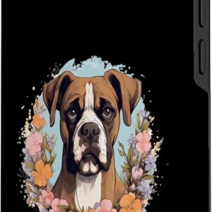 Custodia per iPhone 13 Boxer cane razza animale domestico – Grafica carina con fiori
