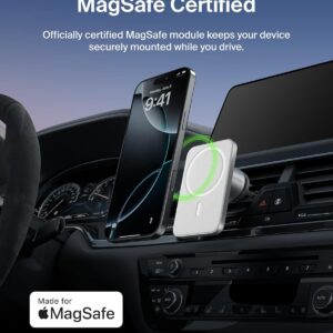 Belkin PRO Supporto da auto per bocchette dell’aria con MagSafe per modelli di iPhone 13 (Mantiene tutti i modelli di iPhone 13 agganciati magneticamente durante la guida)