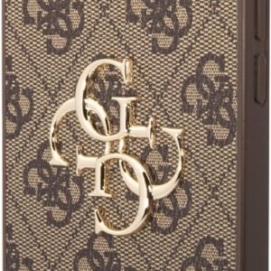 Guess Golden Logo compatibile con iPhone 14 e 13, colore marrone, GUHCP14S4GMGGR, nero